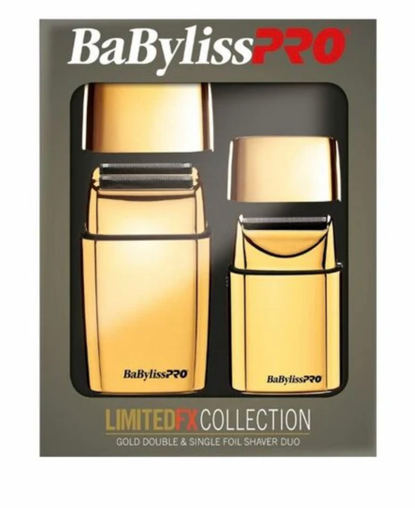 Babyliss Pro Limited FX Collection Double & Single Foil Shaver Set - Gold