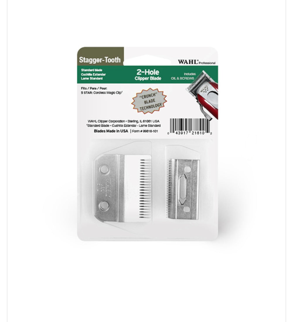 WAHL 2-Hole Clipper Blade - Fits magic clip
