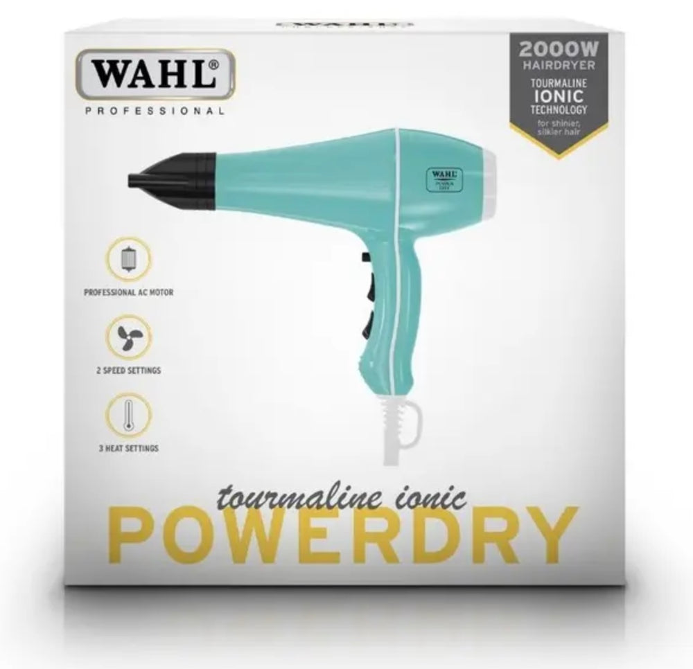 WAHL Professional Tourmaline Ionic Powderdry - Blue