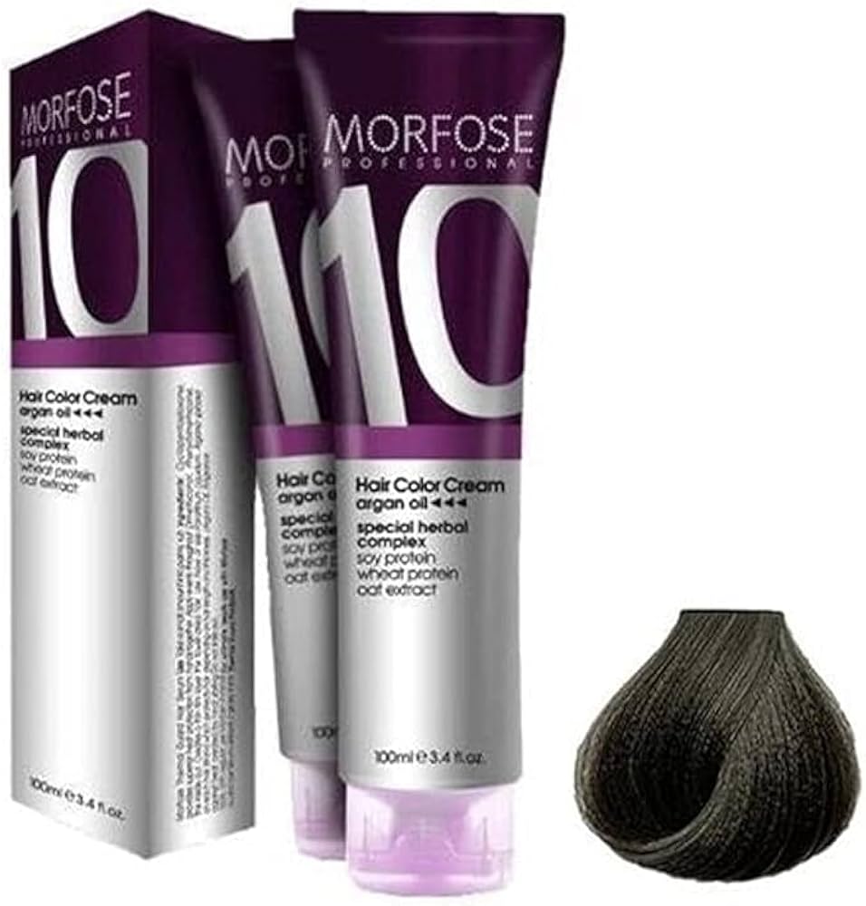 Morfose 10 Hair Color Cream 100ml Dark Ash Auburn 6.11