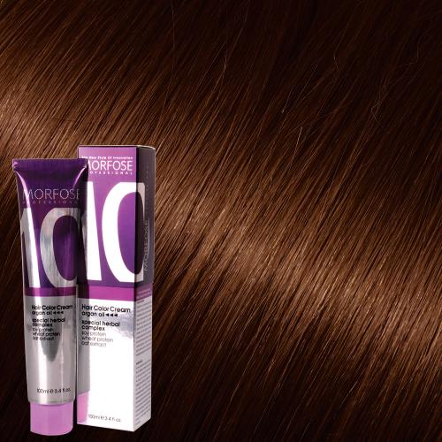 Morfose 10 Hair Color Cream 100ml Dark Copper Brown 5.34