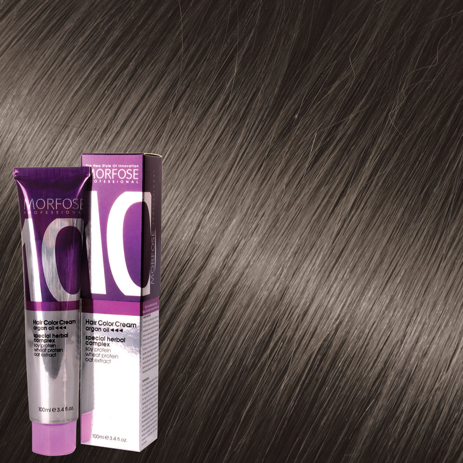 Morfose 10 Hair Color Cream 100ml Intense Light Ash Auburn 8.1